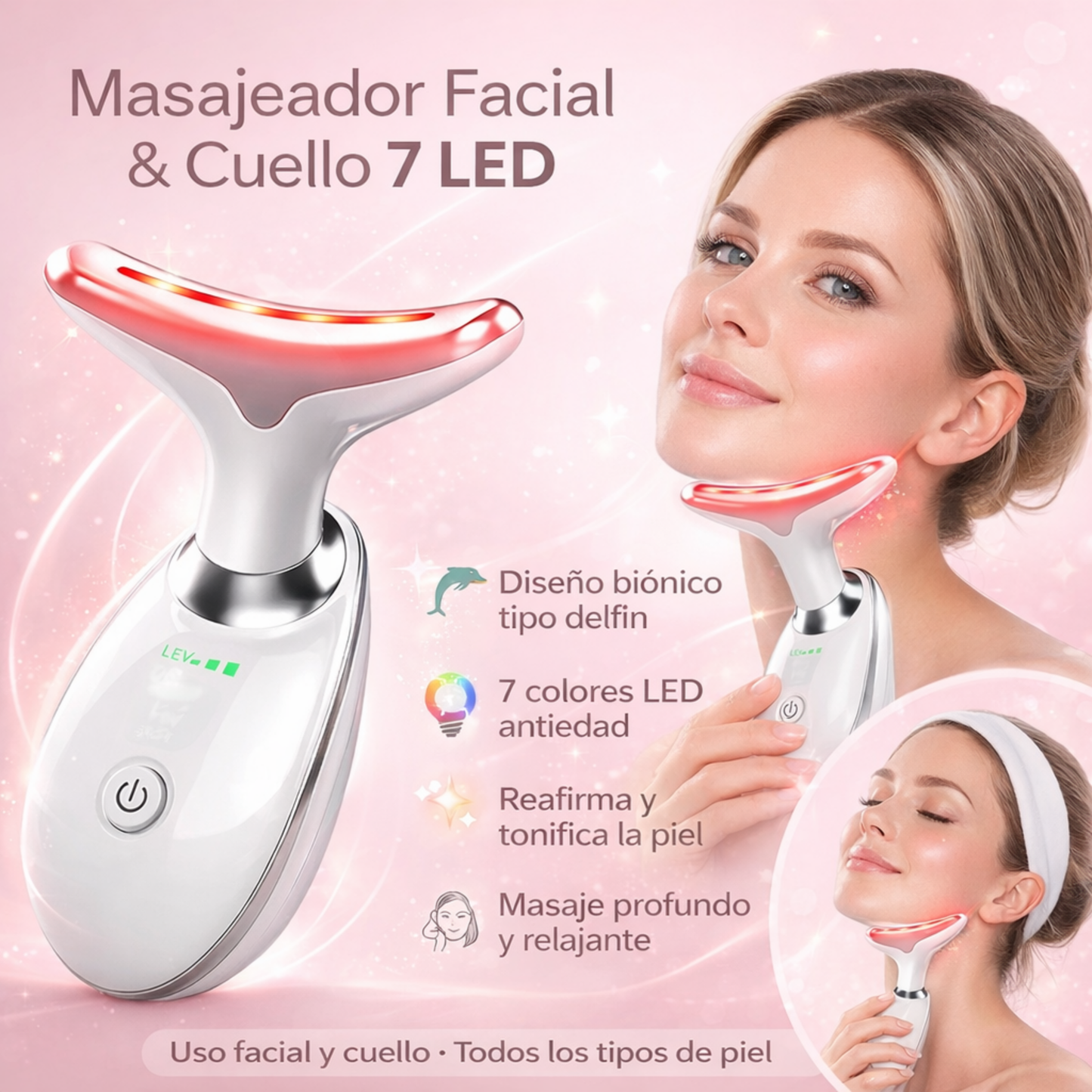 Masajeador Facial Reafirmante 5 en 1